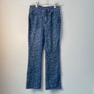 DG2 by Diane Gilman Blue Floral straight leg